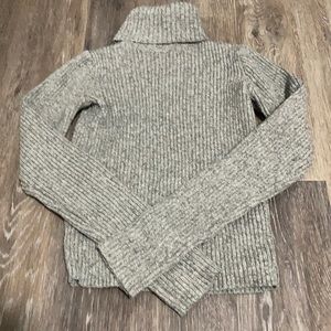 BDG Grey Knit Turtleneck Cropped Sweater